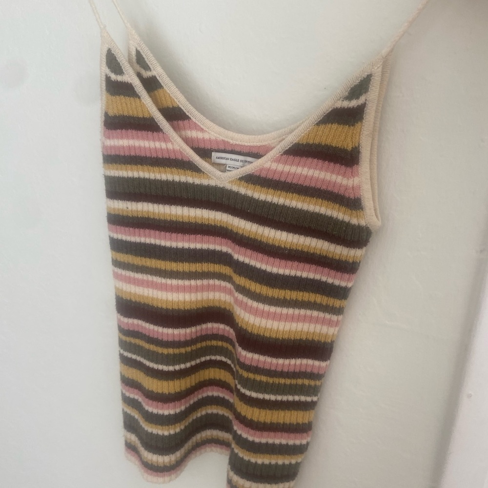 American Eagle Outfitters AE soft knit colorful tank top M